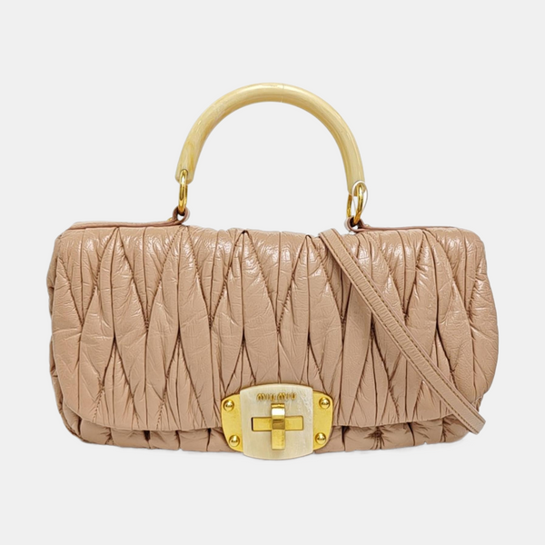 Quilted Lambskin Shoulder Bag Pink