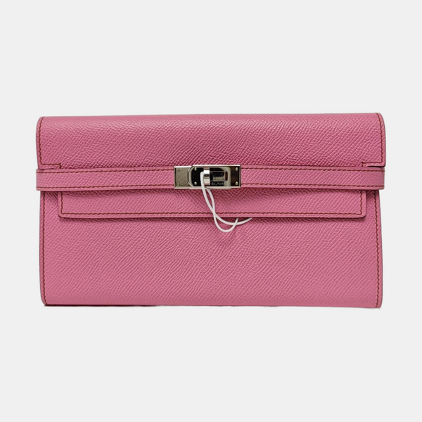 Authenticated pre-owned Kelly Epsom Pink Wallet - Wallet at Looply