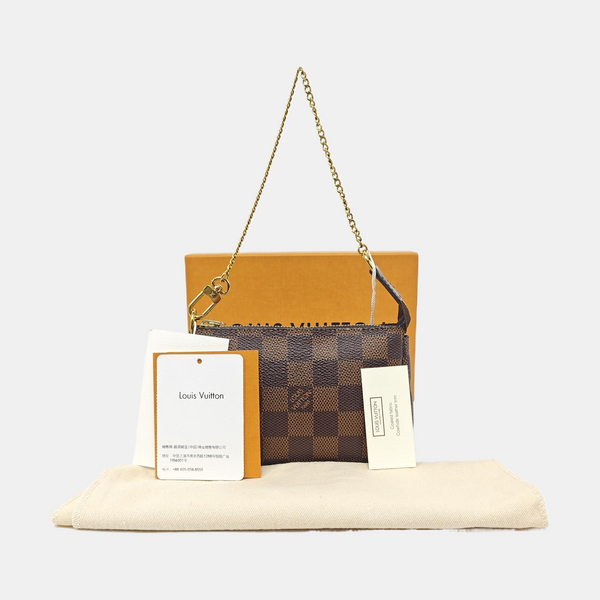 ACCESSOIRES Mini Damier Ebene Coated Canvas Brown