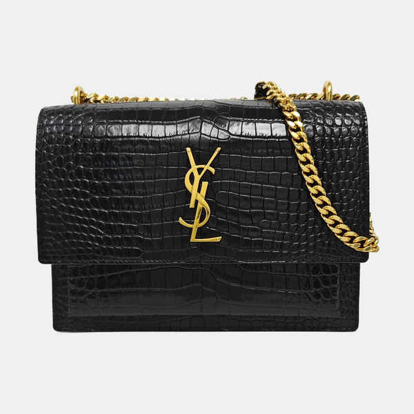 SUNSET Medium Calfskin Black