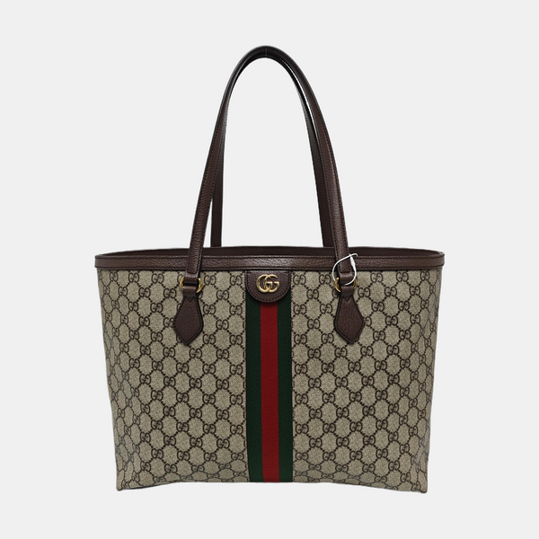 Ophidia Medium Monogram Coated Canvas Beige