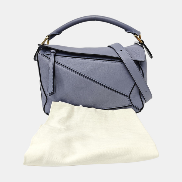 Puzzle Small Quilted Calfskin Blue