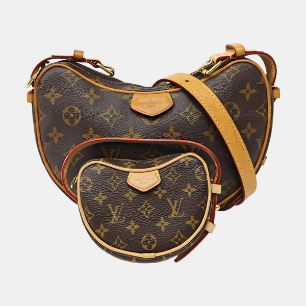 CROISSANT Monogram Coated Canvas Brown