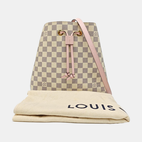 NÉONOÉ MM Damier Azur Coated Canvas White