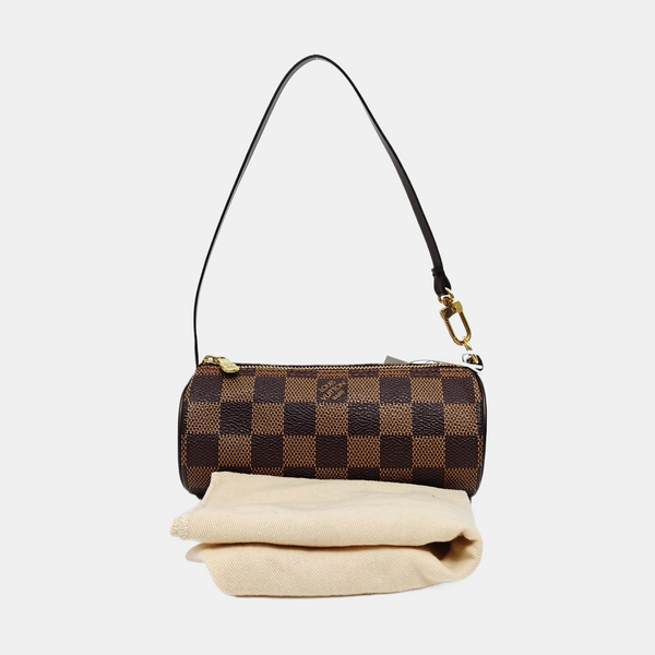 PAPILLON Mini Damier Ebene Coated Canvas Brown