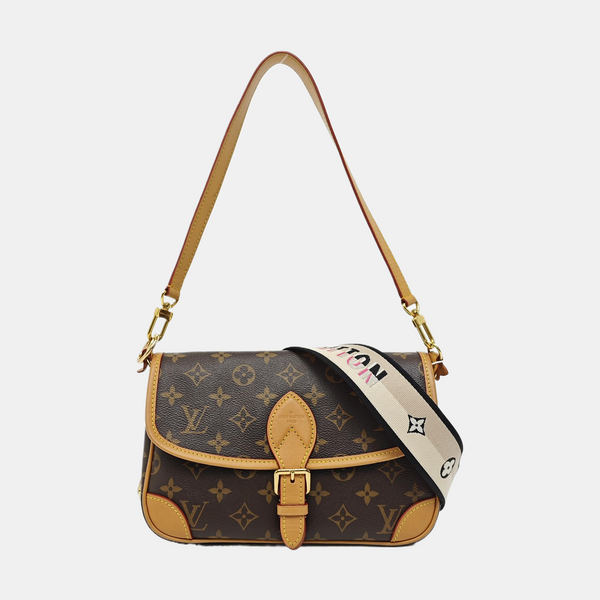 DIANE Monogram Coated Canvas Brown
