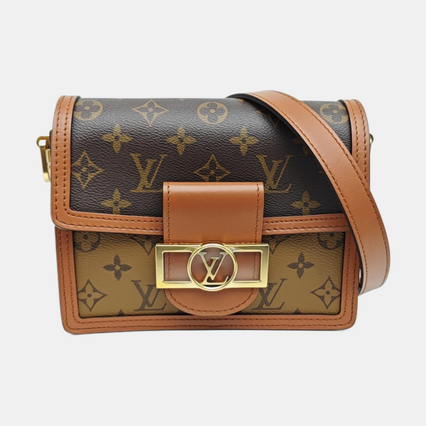 DAUPHINE Mini Monogram Coated Canvas Brown