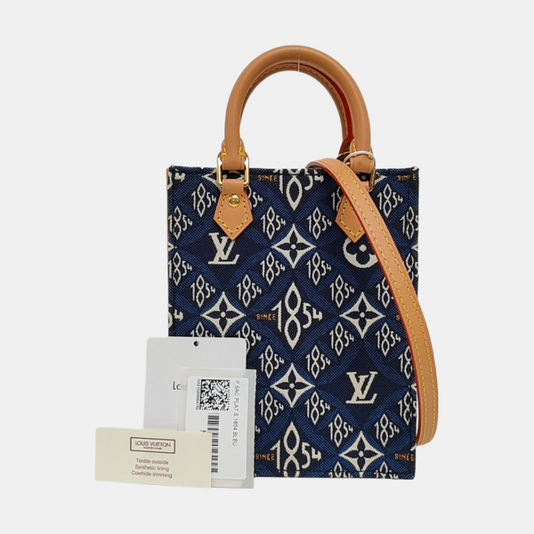 Authenticated pre-owned SAC PLAT Mini Monogram Denim Blue - Tote Bag at Looply