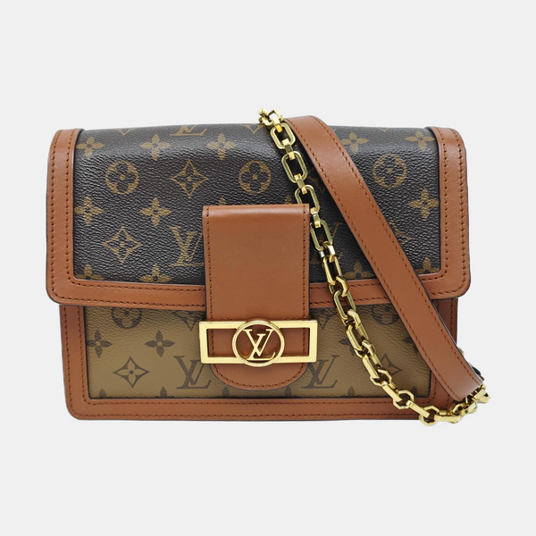 DAUPHINE MM Monogram Coated Canvas Brown
