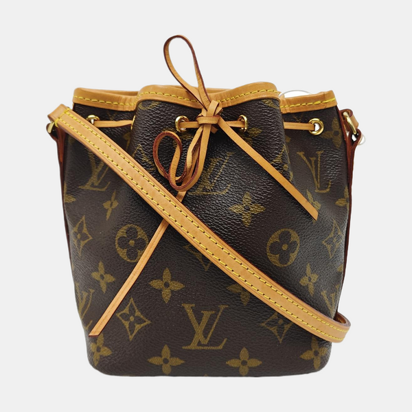 NÉONOÉ Nano Monogram Coated Canvas Brown