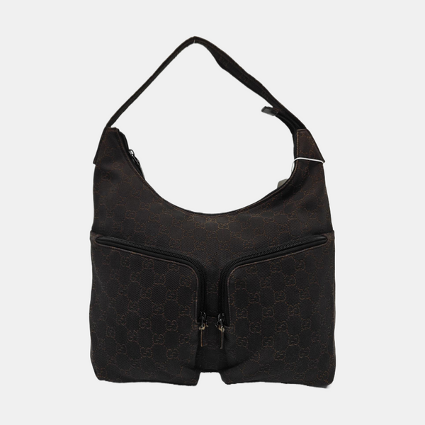Monogram Canvas Top Handle Bag Brown
