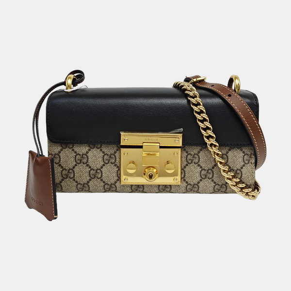 Padlock Mini Monogram Coated Canvas Beige