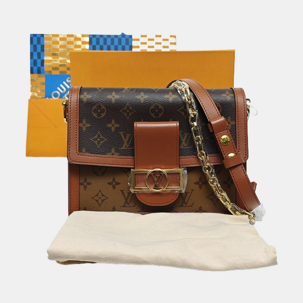 DAUPHINE MM Monogram Coated Canvas Brown