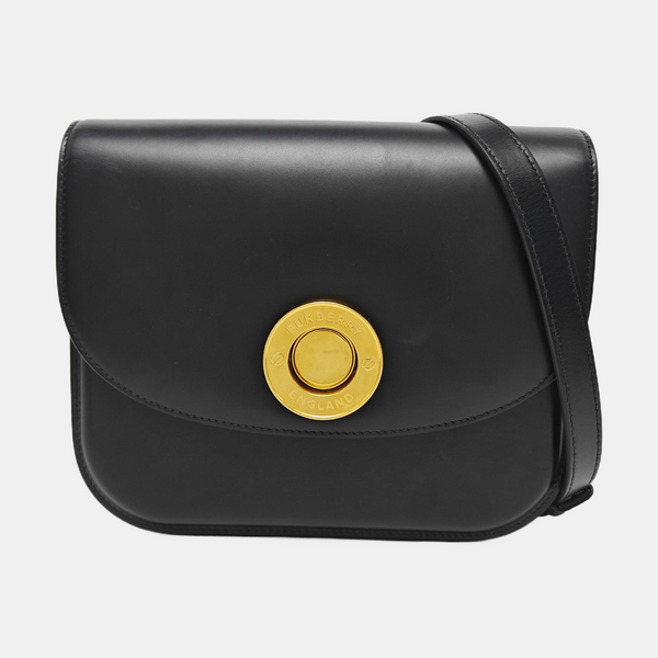 Calfskin Shoulder Bag Medium Black