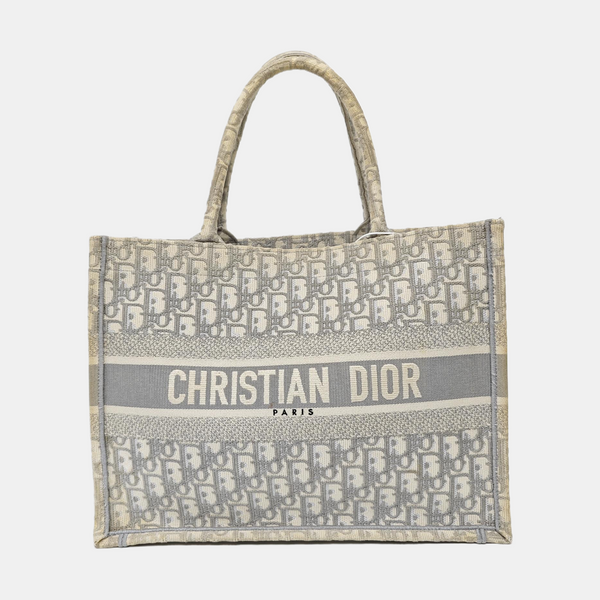 Book Tote Medium Oblique Canvas Gray