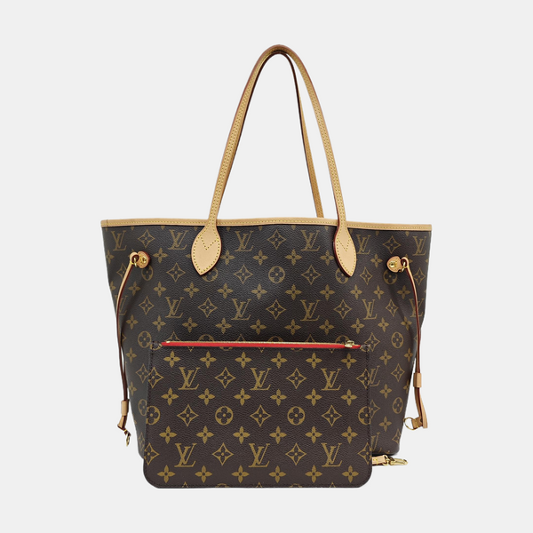 NEVERFULL MM Monogram Coated Canvas Brown