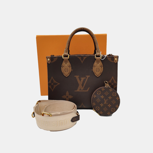 ONTHEGO PM Monogram Coated Canvas Brown