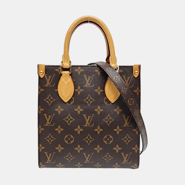 SAC PLAT BB Monogram Coated Canvas Brown