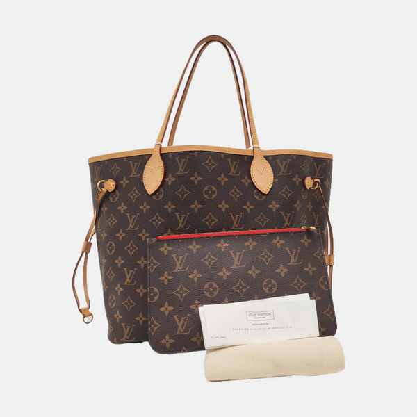 NEVERFULL MM Monogram Coated Canvas Brown