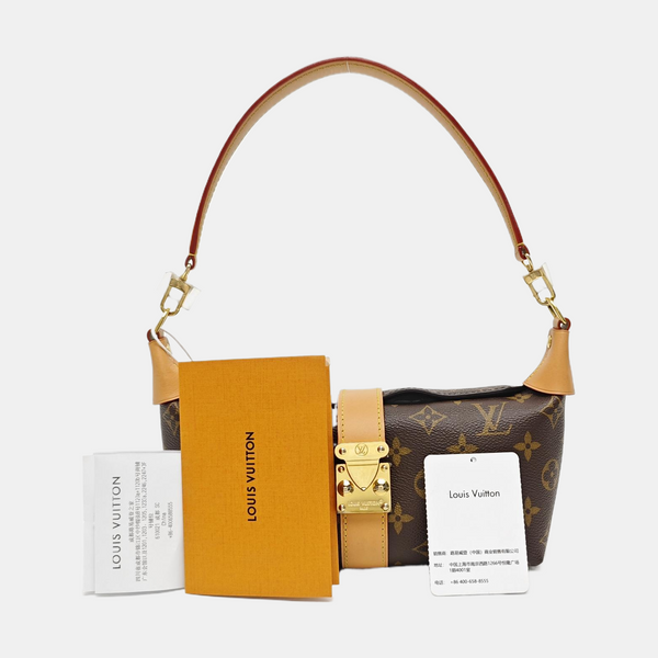 Pochette Mia Monogram Coated Canvas Brown