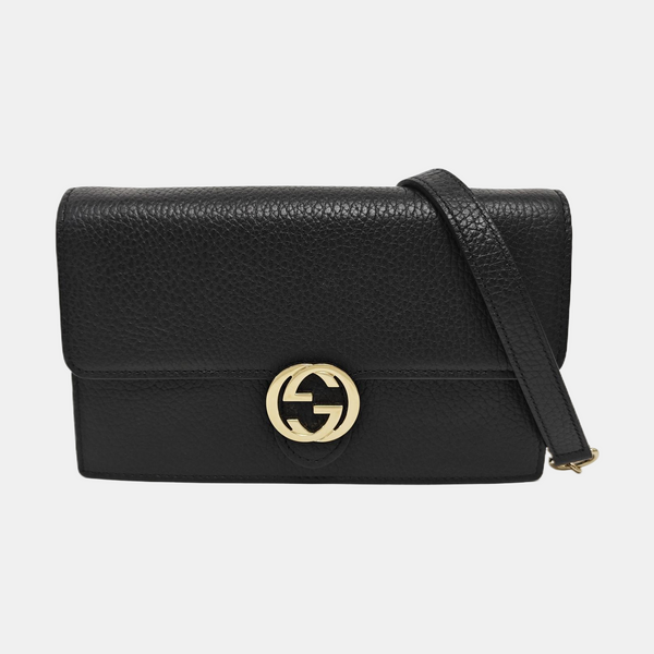 Interlocking G Small Calfskin Black