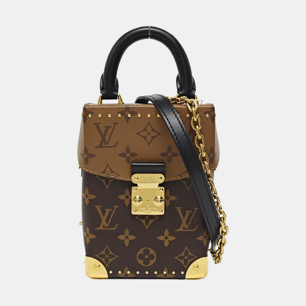CAMERA BOX Monogram Coated Canvas Brown