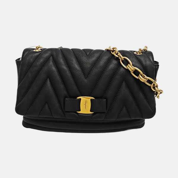 Ginny Quilted Lambskin Black