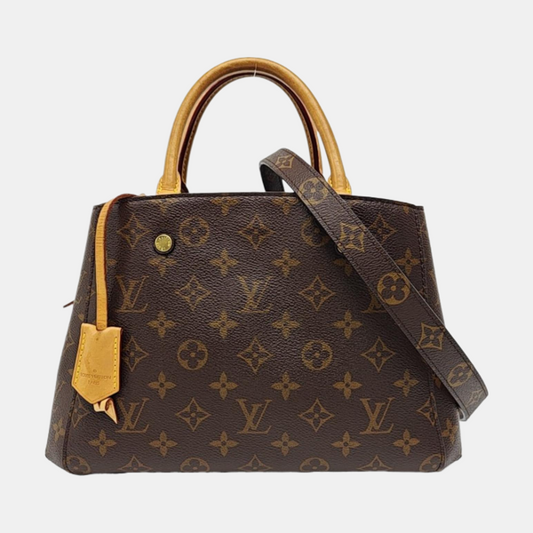 MONTAIGNE Monogram Coated Canvas Brown