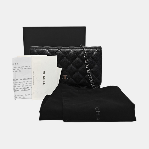 WOC Quilted Grained Calfskin Black