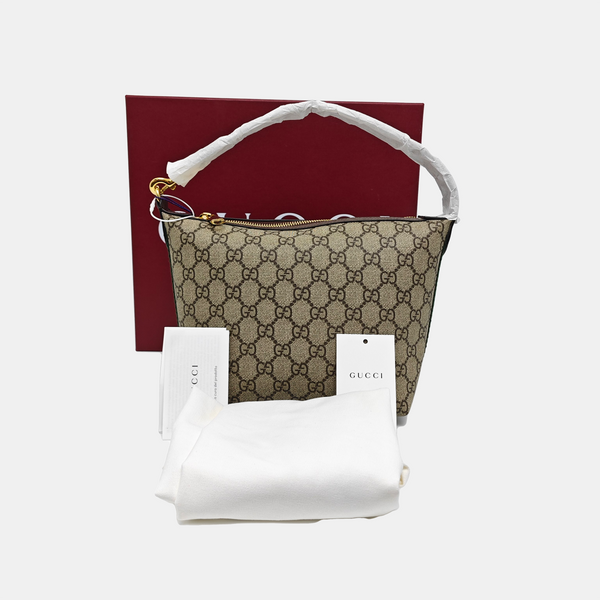 Ophidia Super Mini Monogram Coated Canvas Beige