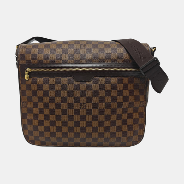 SPENCER Damier Ebene Coated Canvas Brown