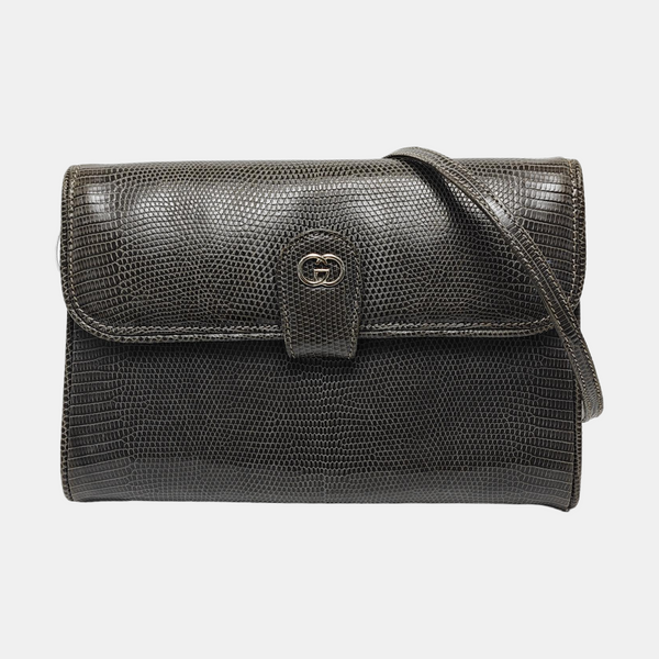Calfskin Shoulder Bag Gray