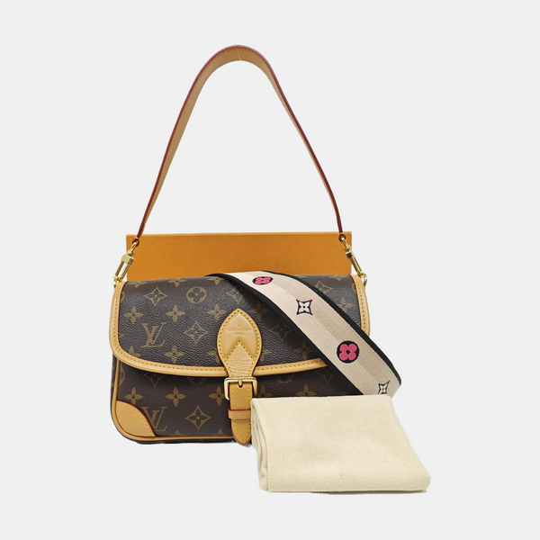 DIANE Monogram Coated Canvas Brown