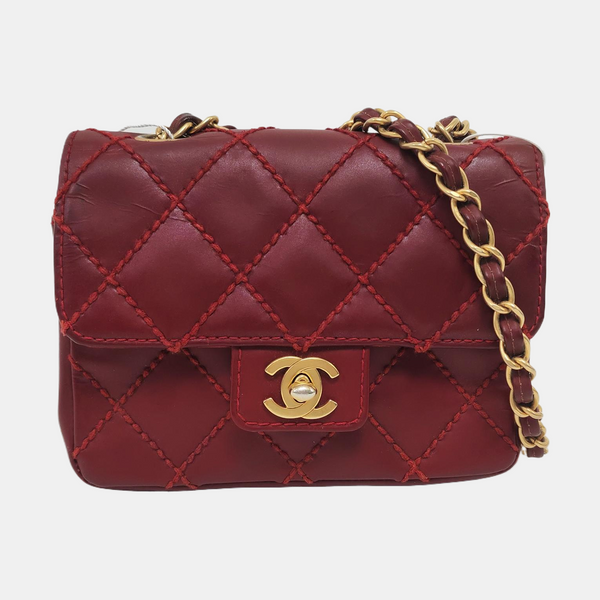 Quilted Calfskin Red