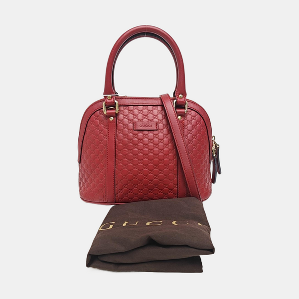 Microguccissima Monogram Calfskin Red