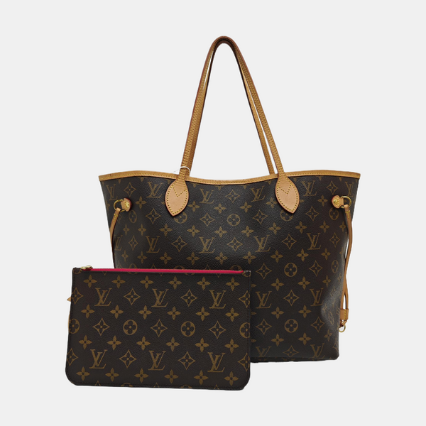 NEVERFULL MM Monogram Coated Canvas Brown