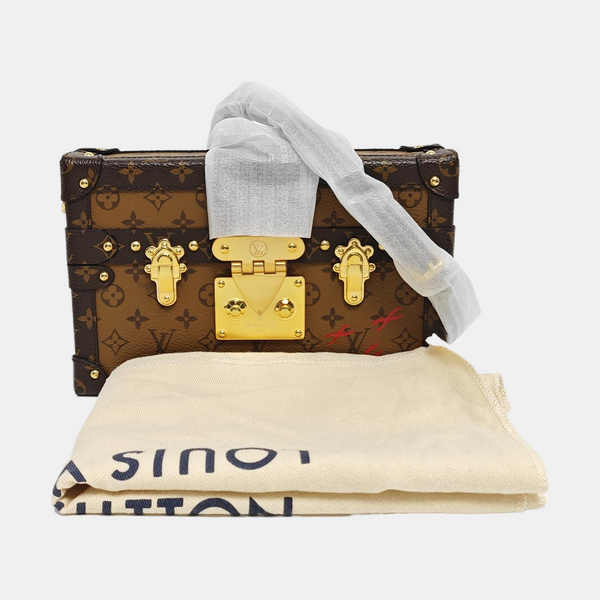 PETITE MALLE Monogram Coated Canvas Brown