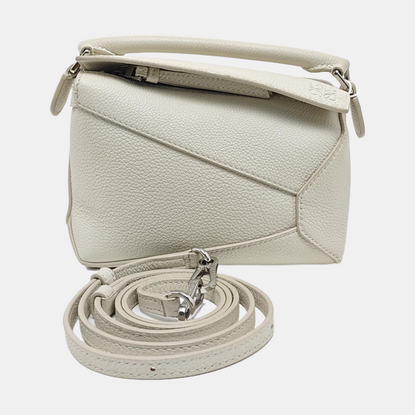 Puzzle Mini Calfskin White