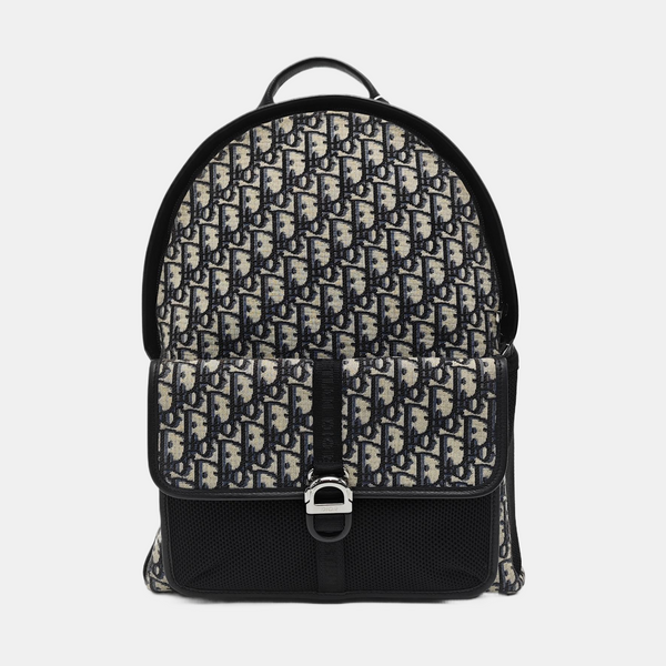 Oblique Canvas Backpack Blue