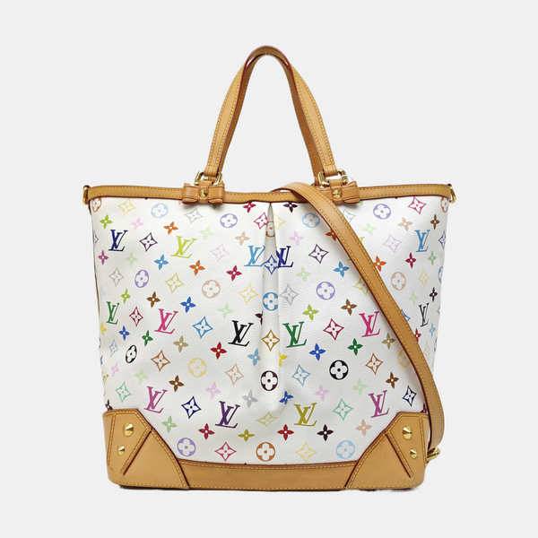 LV × TM SHARLEEN GM Monogram Coated Canvas White