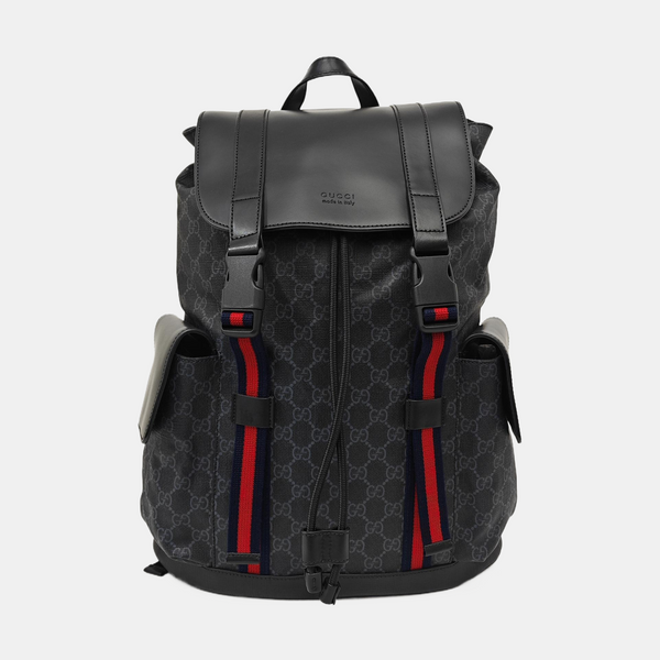 GG Supreme Monogram Coated Canvas Black