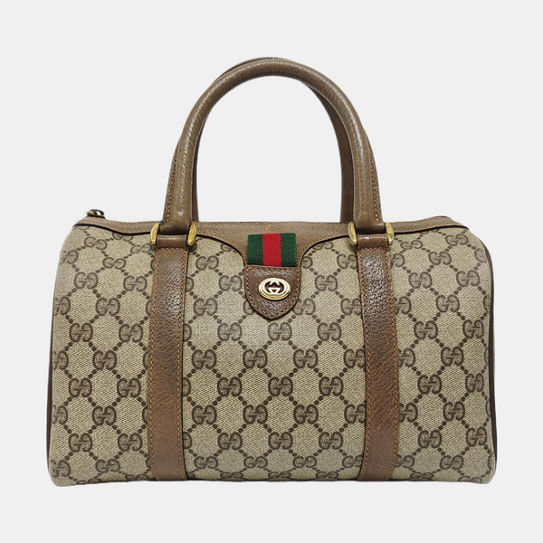 Monogram Coated Canvas Top Handle Bag Beige