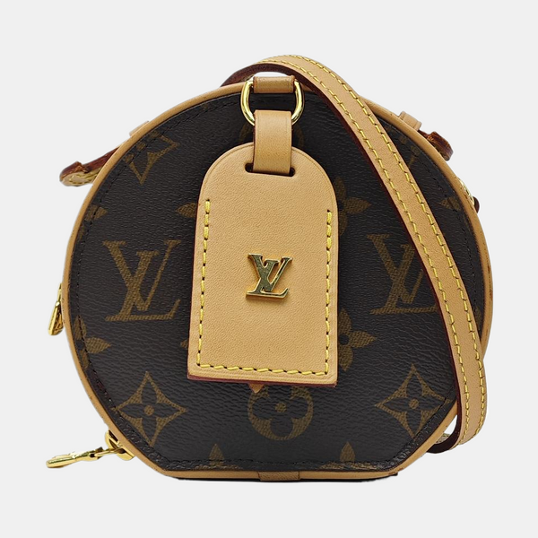 BOITE CHAPEAU Mini Monogram Coated Canvas Brown