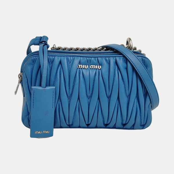 Matelassé Quilted Lambskin Blue