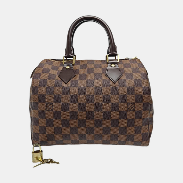 SPEEDY 25 Damier Ebene Coated Canvas Brown