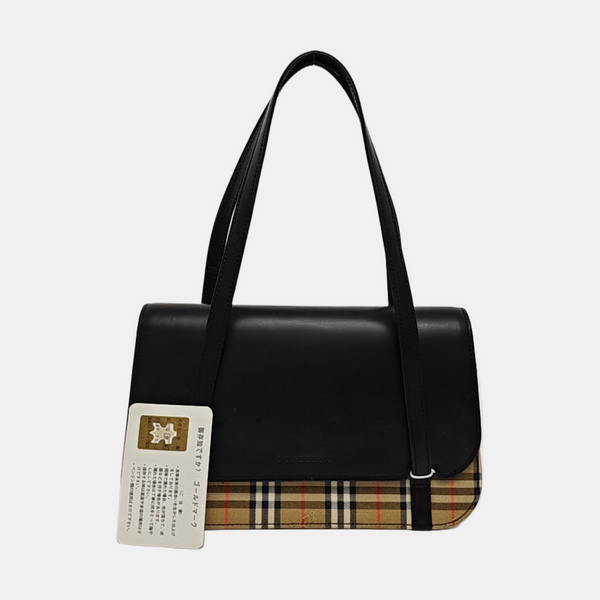 Calfskin Top Handle Bag Black