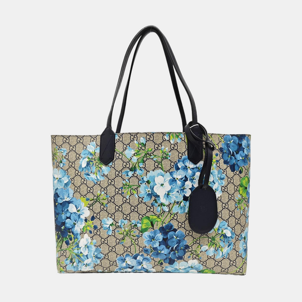 GG Blooms Monogram Coated Canvas Beige