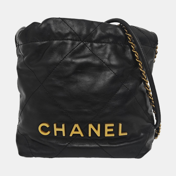 CHANEL 22 Mini Quilted Calfskin Black
