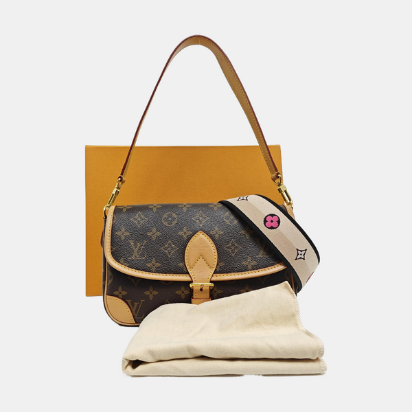 DIANE Monogram Coated Canvas Brown
