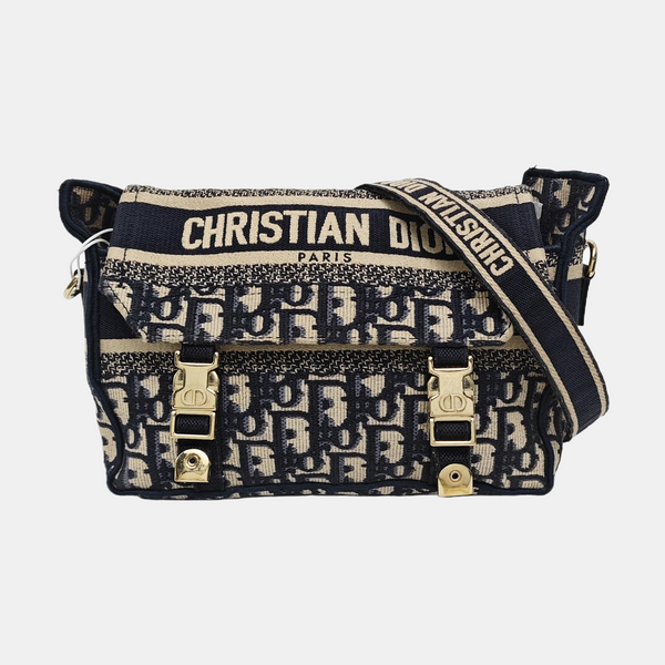 Diorcamp Small Oblique Canvas Blue